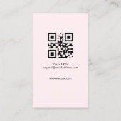 Pink Social Media Foto Grid Visitenkarte (Rückseite)