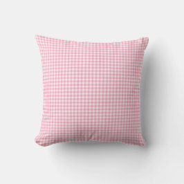 Pink Soda Gingham Karo Pattern Throw Kissen