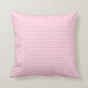 Pink Soda Gingham Karo Pattern Throw Kissen