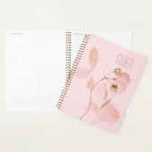 Pink Soft Floral Personalisiert Plane Planer (Anzeige)