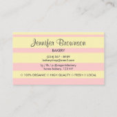 Pink Soft Geschmackvolle Bäckerei Cakes Süßigkeite Visitenkarte (Rückseite)