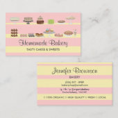 Pink Soft Geschmackvolle Bäckerei Cakes Süßigkeite Visitenkarte (Vorne/Hinten)