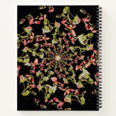 Pink Soft green Begonia Fraktal art Notizblock (Rückseite)