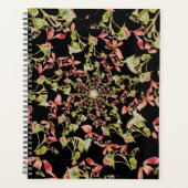 Pink Soft green black Begonia Fraktal art Planer (Vorderseite)