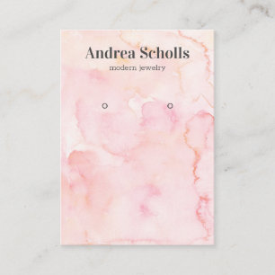 Pink Soft Watercolor Fett Schmuck Ohrring Display Visitenkarte