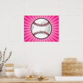Pink Softball Poster (Küche)