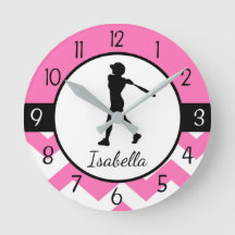 Pink-Softball-Uhr