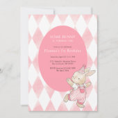 Pink Some Bunny wird Eins 1. Geburtstag Einladung (Vorderseite)