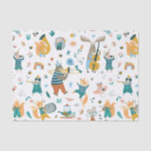 Pink Songbird with Animal Band Seidenpapier (Vorderseite)