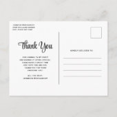 Pink Songbirds auf einem Baumzweig Vielen Dank Postkarte (Rückseite)