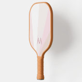 Pink Sorbet Mauve Tan Monogram Modern Personalisie Pickleball Schläger (Links)