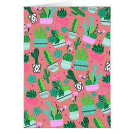 Pink Southwestern Cactus Pattern Vielen Dank