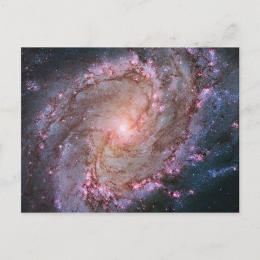 Pink Space Foto Spiral Galaxy M83 Postkarte (Vorderseite)