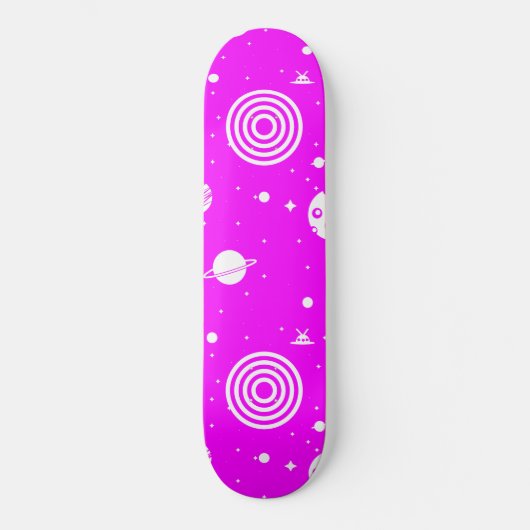 Pink Space Stuff Skateboard (Vorderseite)