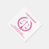 Pink Sparkle Aesthetic Law School Graduation Party Serviette (Ecke)