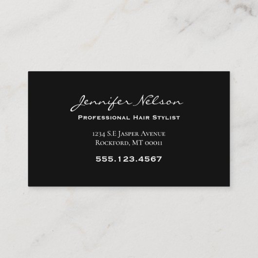 Pink Sparkle Bokeh Haare Stylistin Salon Tools Bea Visitenkarte (Rückseite)