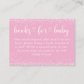 Pink Sparkle Books for Baby Heart Script Begleitkarte (Vorderseite)