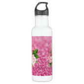 Pink Sparkle Bouquet Wasserflasche Edelstahlflasche (Vorderseite)