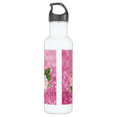 Pink Sparkle Bouquet Wasserflasche Edelstahlflasche (Rückseite)