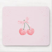 Pink Sparkle Cherry Ribbon Mousepad (Vorne)