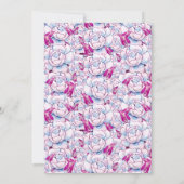 Pink Sparkle Crystal Wedding Gown Brautparty Einladung (Rückseite)