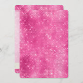 Pink Sparkle Diamond Butterfly Einladung (Vorne/Hinten)