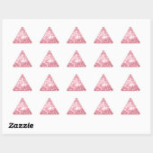 Pink Sparkle Dreieckiger Aufkleber (Blatt)