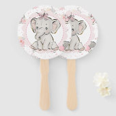 Pink Sparkle Elephant Hand Fans Fächer (Vorne und Hinten)
