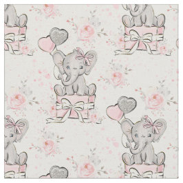 Pink Sparkle Elephant Stoff