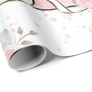 Pink Sparkle Elephant Wrapping Paper Geschenkpapier