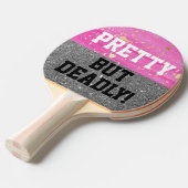 Pink Sparkle Funny Hübsch, aber tödlich Ping Pong Tischtennis Schläger (Vorderseite)