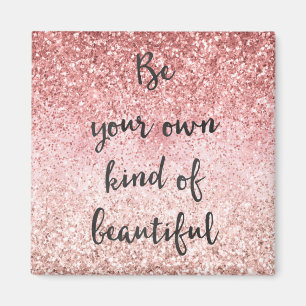 Pink Sparkle Girly Glitzy Glam Glitzer Beautiful Magnet