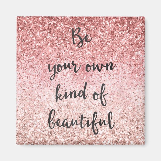 Pink Sparkle Girly Glitzy Glam Glitzer Beautiful Magnet (Vorne)