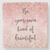 Pink Sparkle Girly Glitzy Glam Glitzer Beautiful Steinuntersetzer (Vorderseite)