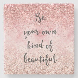 Pink Sparkle Girly Glitzy Glam Glitzer Beautiful Steinuntersetzer