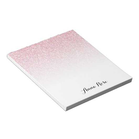 Pink Sparkle Glam Notepad Notizblock (angewinkelt)