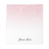 Pink Sparkle Glam Notepad Notizblock (Vorderseite)