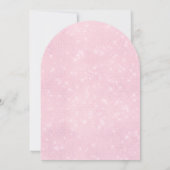 Pink Sparkle Glam Quinceañera Ballon Einladung (Rückseite)