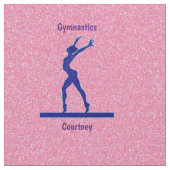 Pink Sparkle Gymnastik Beam Fabric Stoff (Nahaufnahme)
