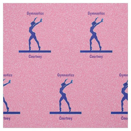 Pink Sparkle Gymnastik Beam Fabric Stoff (Muster)