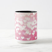 Pink Sparkle Herz Muster Kaffeemaschine Tasse (Mittel)