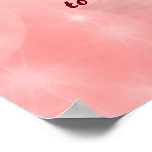 Pink Sparkle Holistic Blessing Poster (Ecke)