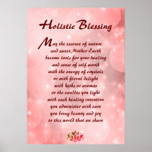 Pink Sparkle Holistic Blessing Poster