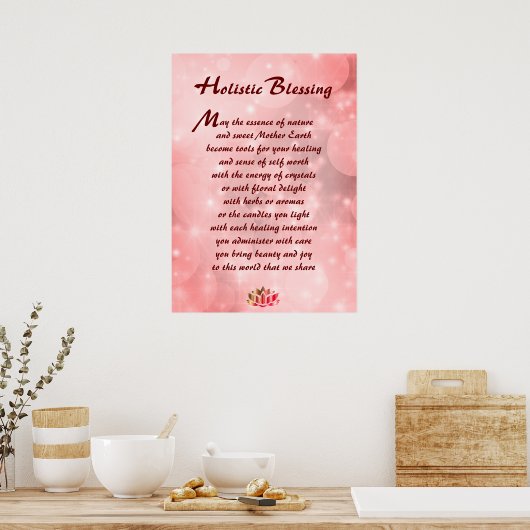 Pink Sparkle Holistic Blessing Poster (Küche)