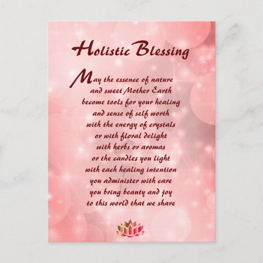 Pink Sparkle Holistic Sessing Postkarte (Vorderseite)