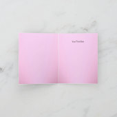 Pink Sparkle Jewel Taufe Danke Karte (Innenseite)