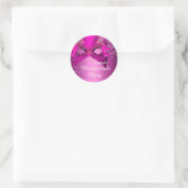 Pink Sparkle Masquerade Party Sticker (Tasche)