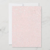 Pink & Sparkle mit Glittery Crown Geburtstag Einladung (Rückseite)