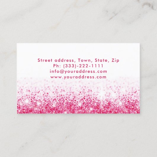 Pink Sparkle Öko Cleaning Service Housekeeping Visitenkarte (Rückseite)