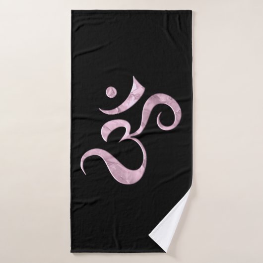 Pink Sparkle Om Badehandtuch (Badehandtuch)